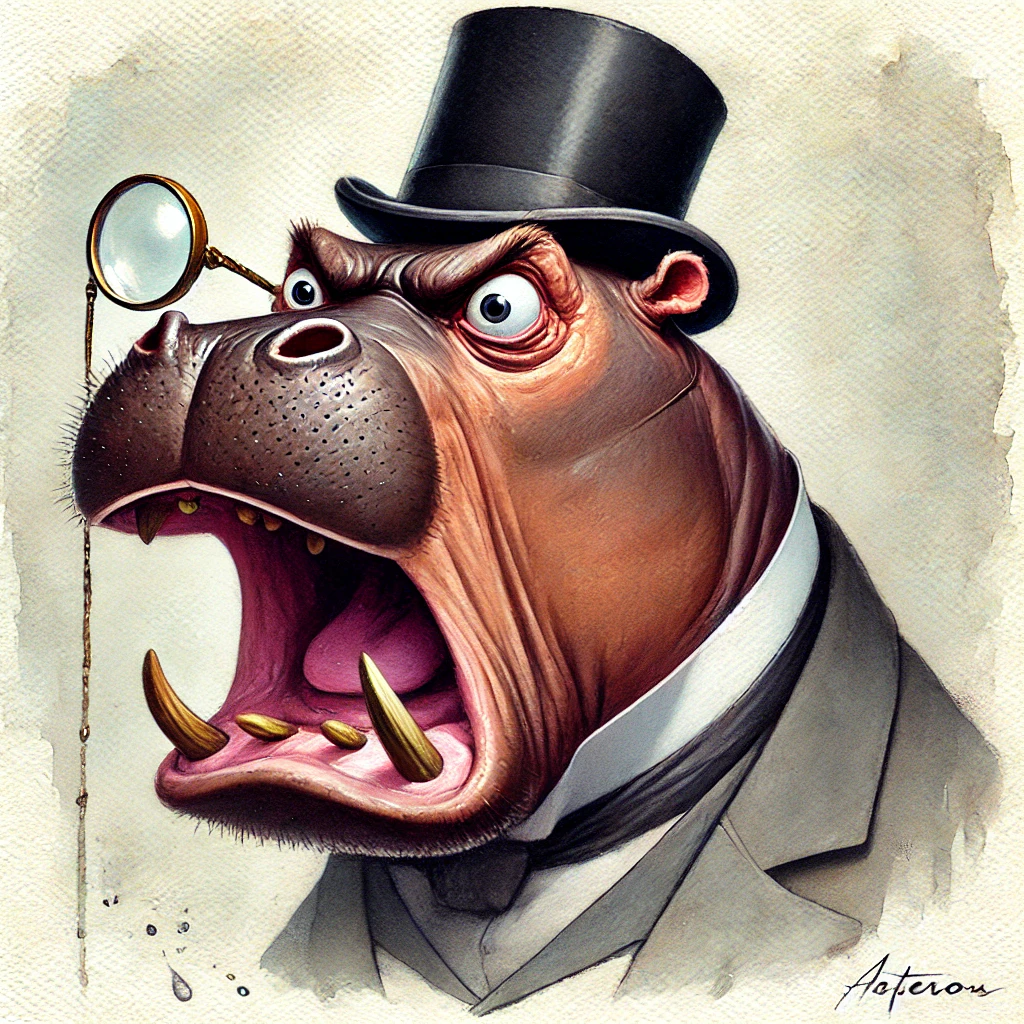angry hippo