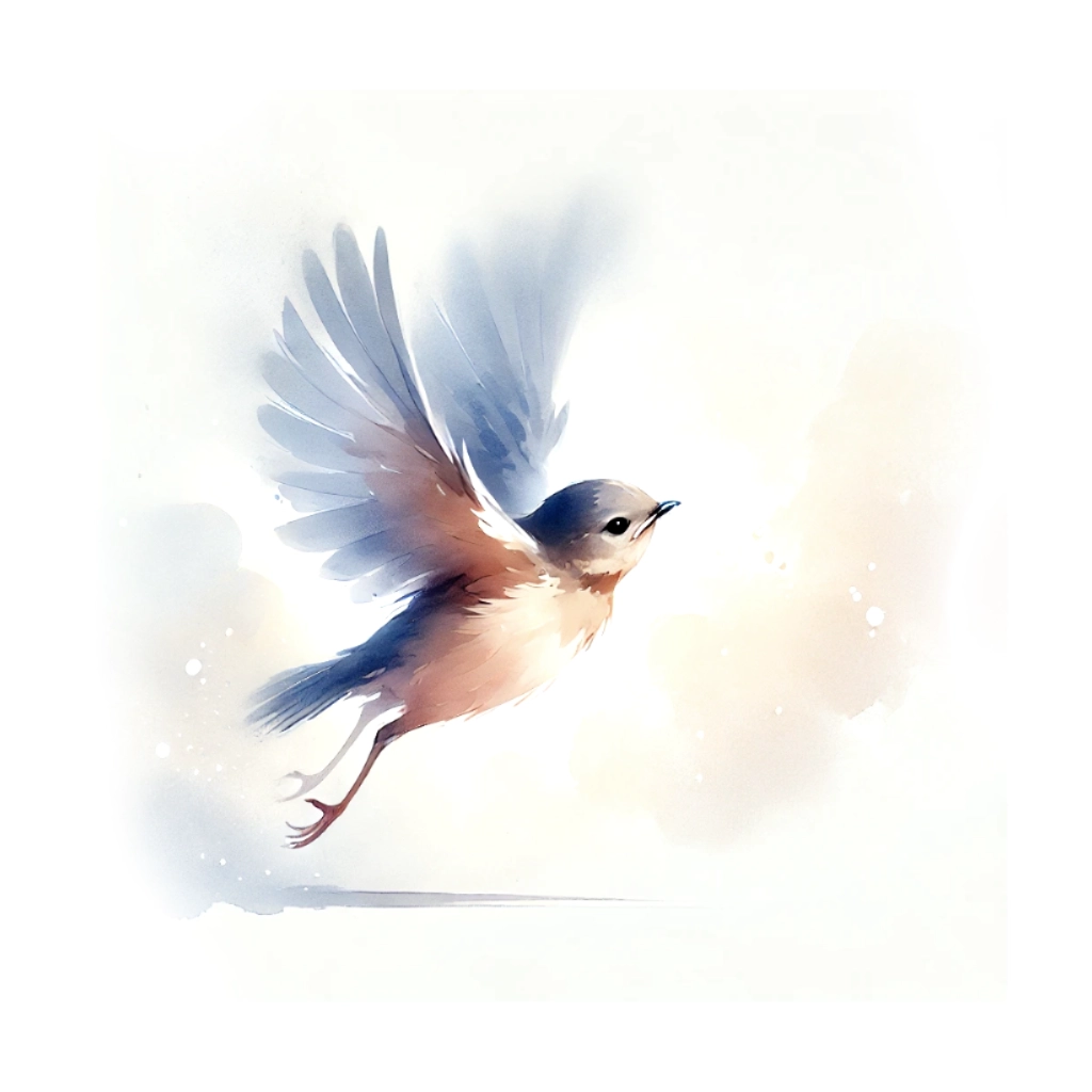 bird flying upwards slowly