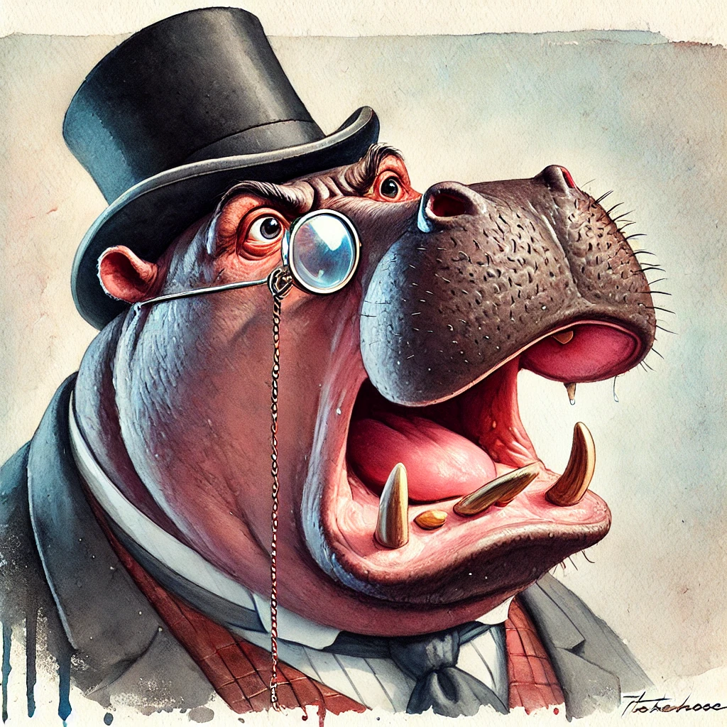 angry hippo