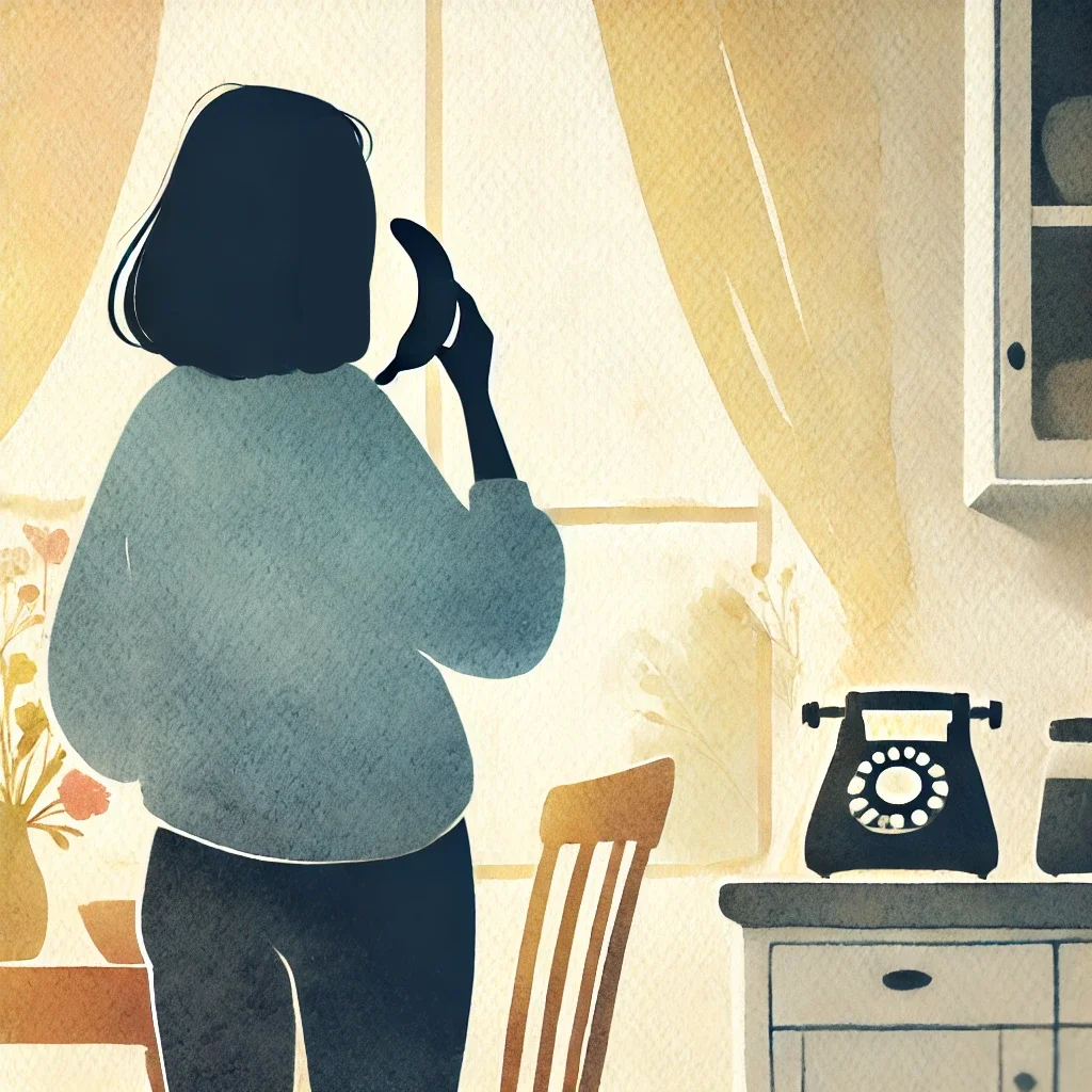 woman on a banana phone