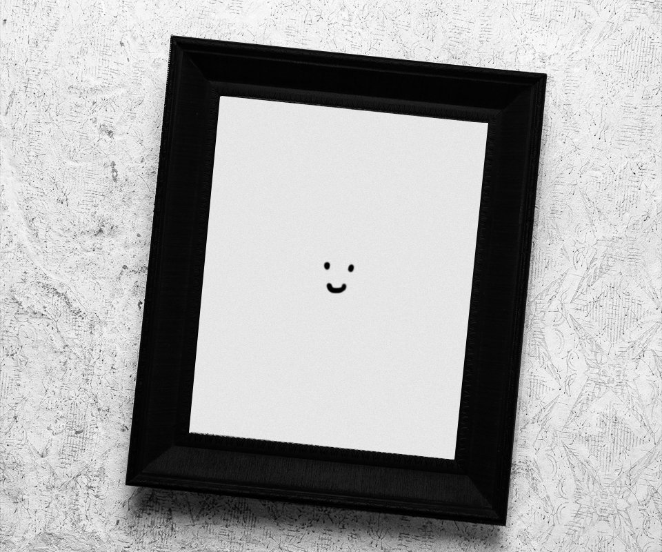 frames around a smiley face