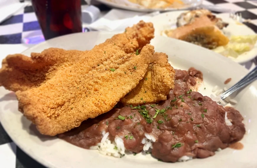 Acme Oyster House Fried Fish with Beans