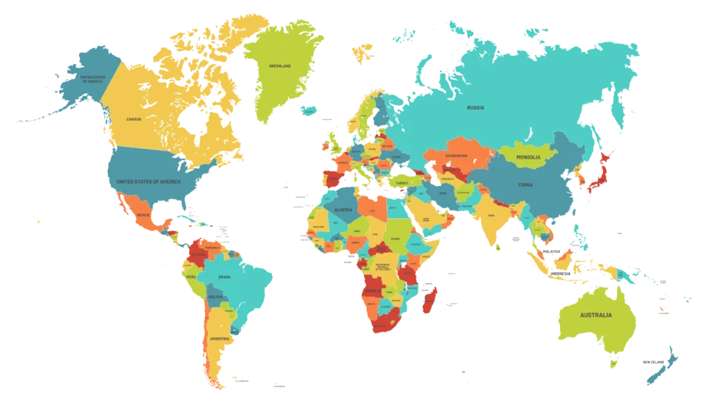 world map via CreativeFabrica